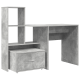 Asztal fiókkal polcokkal tárolóval beton szürke 131.5 x 50 x 106.5 cm faanyag