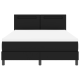 Box spring ágy fekete matraccal 140x200 cm műbőr