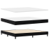 Box spring ágy mattal & led fekete 200x200 cm bársony