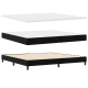Box spring ágy mattal & led fekete 200x200 cm bársony Box spring ágy mattal & led fekete 200x200 cm bársony