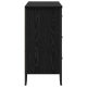 Éjjeliszekrény fekete tölgy 91x35.5x74.5 cm szerelt fa Éjjeliszekrény fekete tölgy 91x35.5x74.5 cm szerelt fa