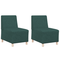 Világosszürke 55 cm szövet kanapé szék 2 pcs sötétzöld