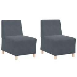 Kanapék székek 2 pcs sötétszürke 55 x 74 x 82 cm bársony