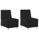 Kanapék székek 2 pcs fekete 55 x 74 x 82 cm műbőr