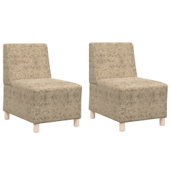 Fotel párnával 2 pcs világosszürke 55 cm műbőr velúr