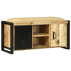 Pad szekrény 100x35x50 cm tömör fa durva mangófából