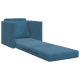 2 az 1-ben floor sofa bed kék 74x77x81 cm bársonyos