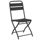 Összecsukható kerti székek 2 db antracit 42x52x82 cm porszórt acél