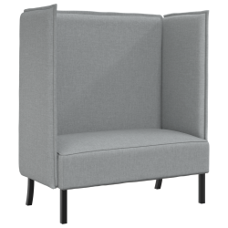 Magas háttámlású kanapé világosszürke 109x56x121 cm textil