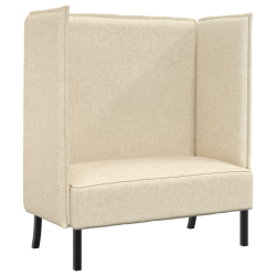 Magas háttámlás kanapé krém 109x56x121 cm textil
