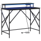 Asztal led -es lámpákkal tárolóval musta tammi 100 x 50 x 86.5 cm faanyag
