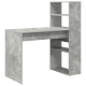 Asztal tárolóval beton szürke 113x54x120 cm szerelt fa