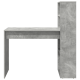 Asztal tárolóval beton szürke 113x54x120 cm szerelt fa