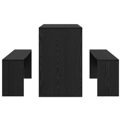 Étkezőgarnitúra 2 pcs fekete tölgy 97 x 47 x 75 cm faanyag