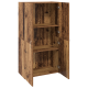Irodai szekrény polcokkal tárolóval ajtóval öreg fa 60 x 32 x 115 cm faanyag