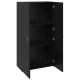 Irodai szekrény polcokkal tárolóval ajtóval musta tammi 60 x 32 x 115 cm faanyag