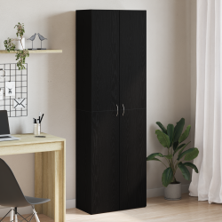 Iroda szekrény fekete tölgy 60x32x190 cm műgyanta