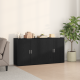 2 db fekete tölgy oldalszekrény 79x38x80 cm rétegelt fa