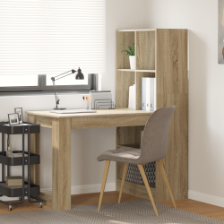 Asztal sonoma tölgy 122 x 67 x 145 cm műgyanta és forgácslap