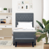 Box spring ágy matrac & pad sötétszürke 90x200 cm bársony