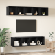 Tv szekrény garnitúra 4 pcs musta tammi 37 x 37 x 142.5 cm Tv szekrény garnitúra 4 pcs musta tammi 37 x 37 x 142.5 cm