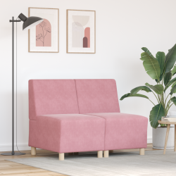 Kanapék székek 2 pcs rózsaszín 55 x 74 x 82 cm bársony