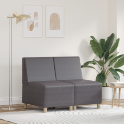 Kanapék székek 2 pcs szürke 55 x 74 x 82 cm műbőr