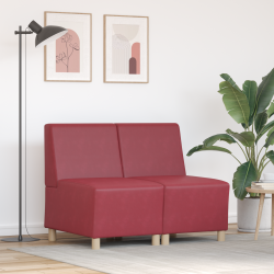 Kanapék székek 2 pcs bordó 55 x 74 x 82 cm műbőr