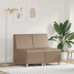 Kanapék székek 2 pcs cappuccino 55 x 74 x 82 cm műbőr