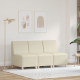 Kanapék székek 3 pcs krém 55 x 74 x 82 cm műbőr Kanapék székek 3 pcs krém 55 x 74 x 82 cm műbőr