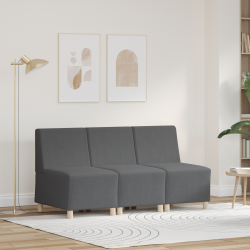 Sofa chiar 3 pcs sötétszürke 55 x 74 x 82 cm bársony anyag