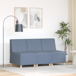 Sofa chiar 3 pcs kék 55 x 74 x 82 cm bársony anyag