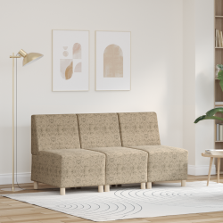 Fotel párnával 3 pcs világosszürke 55 cm műbőr velúr