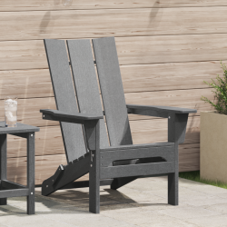 Összecsukható adirondack szék világosszürke 74.5x80.5x90 cm hdpe