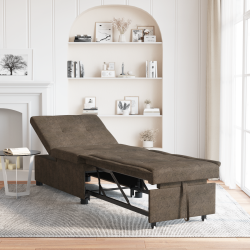 Kanapéágy 3 az 1-ben kihúzható dizájn katonai zöld műbőr