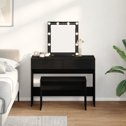Öltözködő szék fekete tölgy 70x35x45 cm mdf