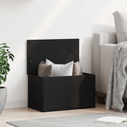 Tárolódoboz tetővel fekete tölgy 60x35x35 cm mérnöki fa