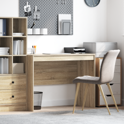 Íróasztal sonoma tölgy mdf sonoma tölgy furnérral 100 x 50 x 76 cm