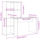 Asztal polcokkal tárolóval sonoma tölgy 138.5 x 55 x 143 cm faanyag