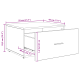 Asztal fiókkal polcokkal tárolóval beton szürke 131.5 x 50 x 106.5 cm faanyag