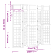 Kültéri adatvédelmi képernyő 5 pcs barna 200 x 180 cm Kültéri adatvédelmi képernyő 5 pcs barna 200 x 180 cm