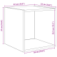 Tv szekrény garnitúra 4 pcs musta tammi 37 x 37 x 142.5 cm Tv szekrény garnitúra 4 pcs musta tammi 37 x 37 x 142.5 cm