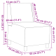 Sofa chiar 3 pcs kék 55 x 74 x 82 cm bársony anyag Sofa chiar 3 pcs kék 55 x 74 x 82 cm bársony anyag