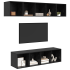 Tv szekrény garnitúra 4 pcs musta tammi 37 x 37 x 142.5 cm