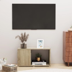 Sonoma-tölgyszínű forgácslap tv-szekrény 60 x 24 x 32 cm