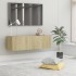 Sonomatölgy színű forgácslap tv-szekrény 100 x 30 x 30 cm