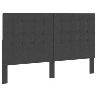 Sötétszürke szövet steppelt fejvég 160 x 200 cm