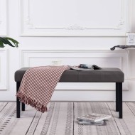 Szürke műbőr pad 106 cm