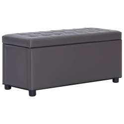 Szürke műbőr tárolózsámoly 87,5 cm