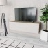 Tölgyfa/fehér magasfényű furnér tv szekrény 120 x 40 x 34 cm